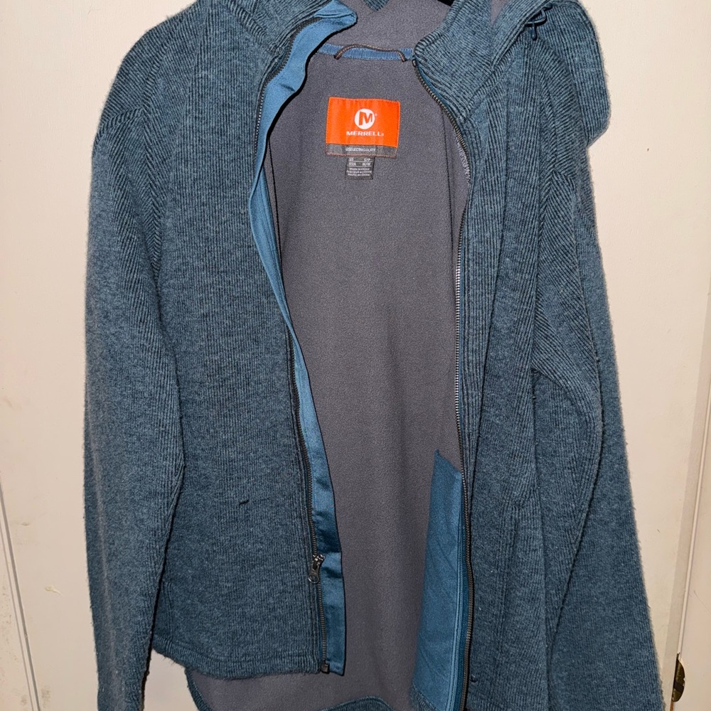Merrell Blue and Gray Fleece Jacket